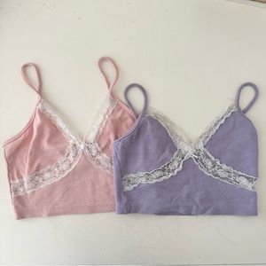 Lace Trim Crop Top Bundle Size XS/S